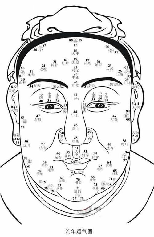 面相算命之流年运气图