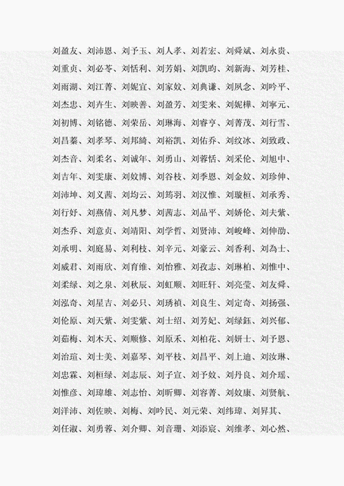 姓刘女孩名字大全 刘姓女孩怎么取名