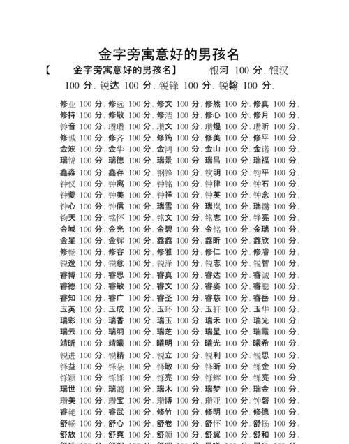 金字旁的男孩名字属龙