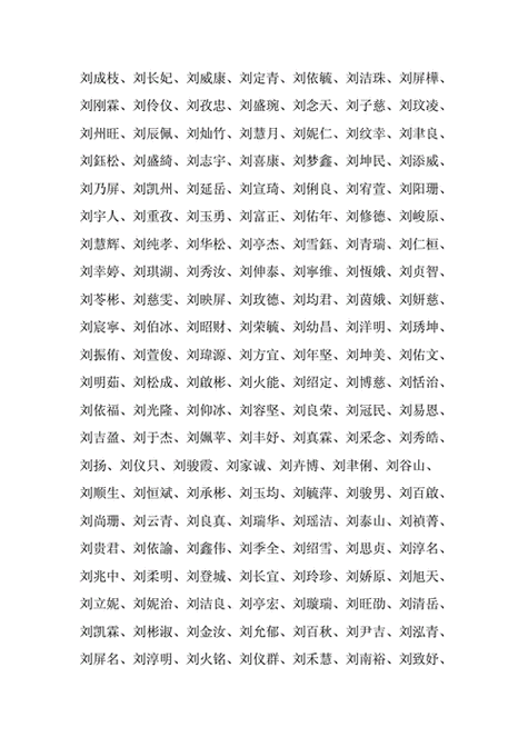 起名刘子什么100分 起名字刘子什么