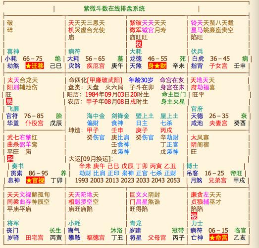 紫微斗数排盘练手案例 紫微斗数排盘方法