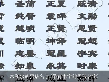 木和水的男孩名字(带有木字的男孩名字) | 起名屋