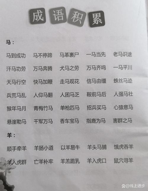 十二生肖的成语归类,值得同学们收藏