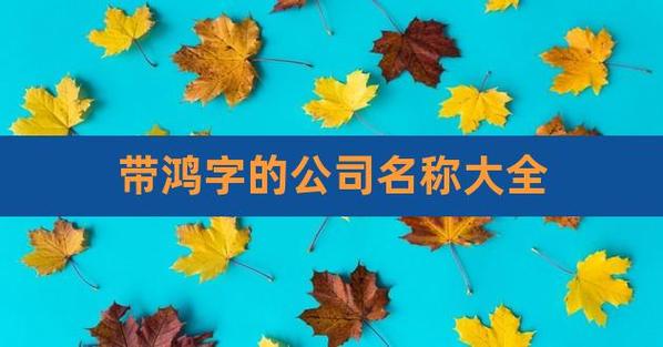 鸿字起名男孩名字大全(鸿字取名男孩名字)