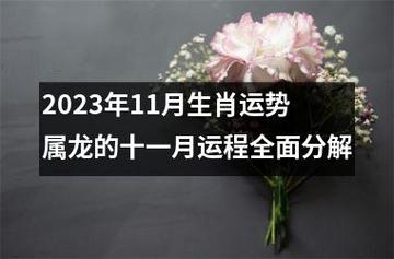 2023年11月生肖运势 属龙的十一月运程全面分解