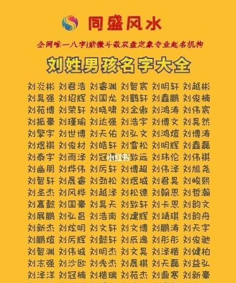 刘姓起名通典 刘姓如何取名字