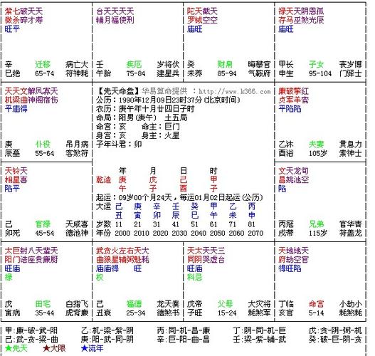 求看紫微斗数排盘