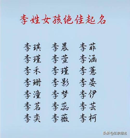 孩子起名字李(给孩子起名字姓李)