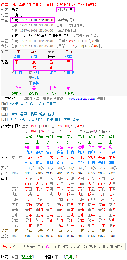 出生算命生辰八字 出生生辰八字算命免费