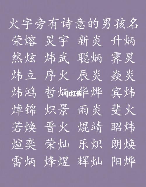 火字旁有诗意的男孩名字宝宝起名字宝宝取名