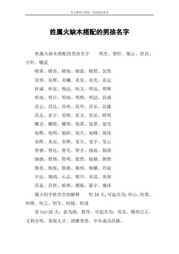 五行为木火的字男孩起名字 五行属木火的字男孩用字