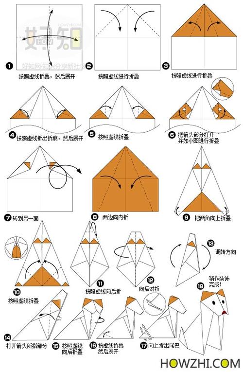 怎么折可爱的生肖小狗(怎么折十二生肖小狗)