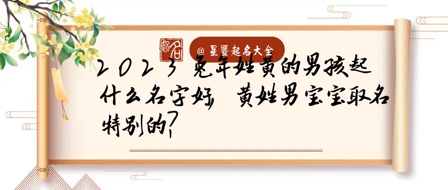 男孩取名字黄什么天 男宝宝取名黄什么