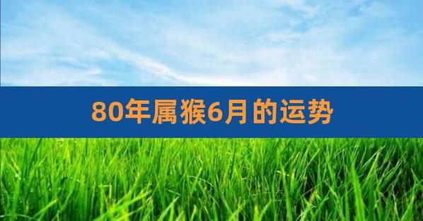 80年属猴6月的运势,1980属猴女的40岁运势