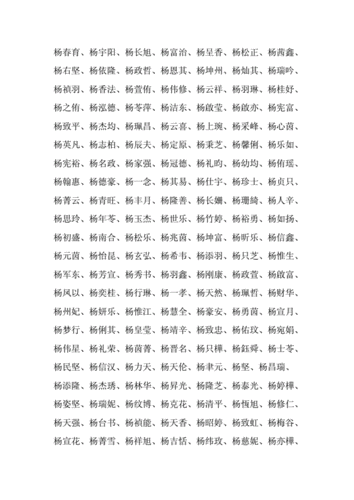 杨姓婴儿取名字doc8页